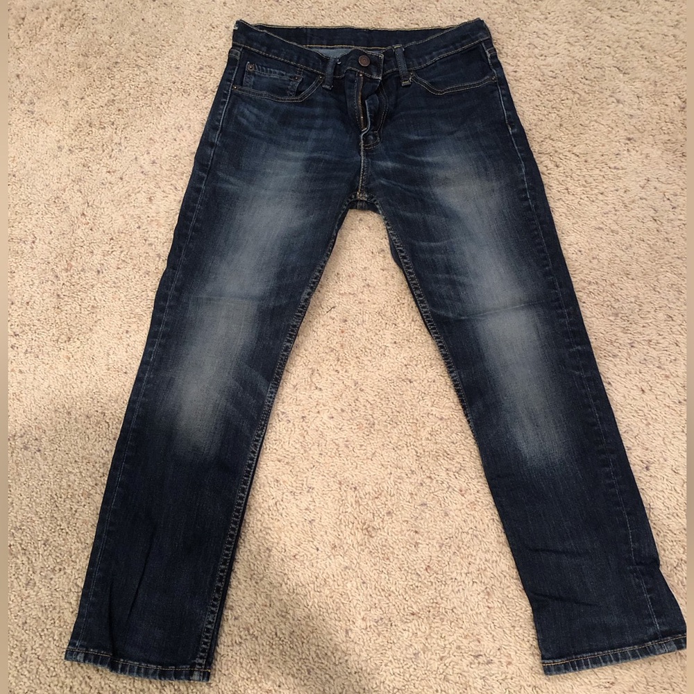 Levi's 511 Slim Fit Dark Wash Straight Jeans Size 32x29 30x28 actual